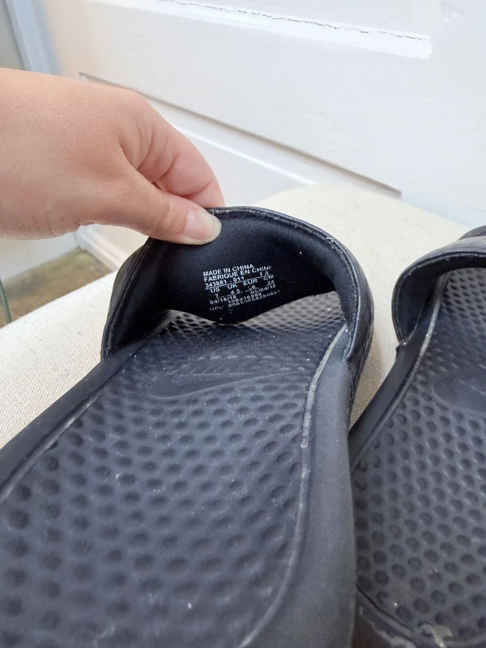 Nike Benassi JDI Black Slide Sandals Women's Size 7